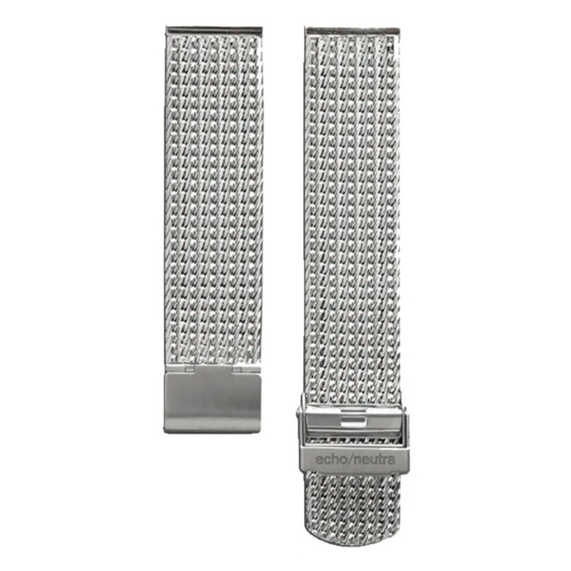 Bracelet Montre Gris Maille Milanaise Mesh - Entrecorne 20 mm - Echo/Neutra