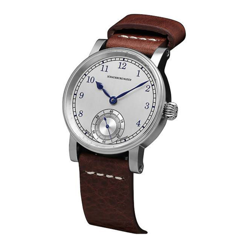 Montre Marine Vintage Cuir Marron 1007[6] - Schaumburg Watch