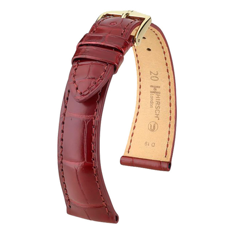 Bracelet de montre London Rouge Bordeaux Mat 040769 - Hirsch