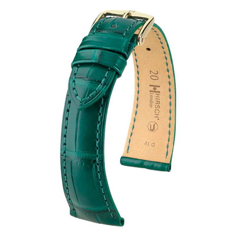 Bracelet de montre London Vert foncé Mat 040749 - Hirsch