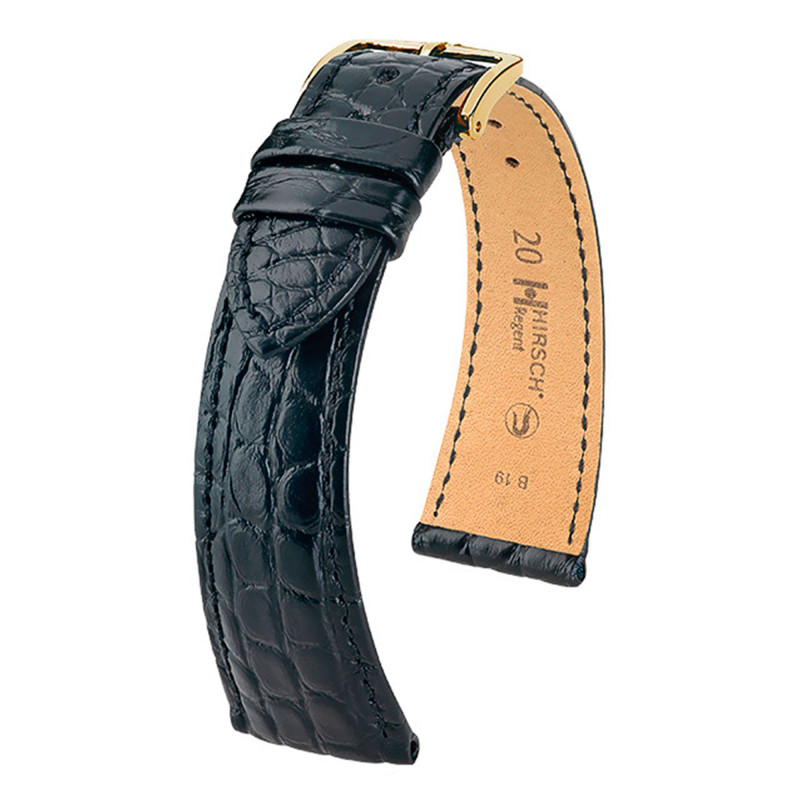 Bracelet de montre Regent Noir Mat 04107159 - Hirsch