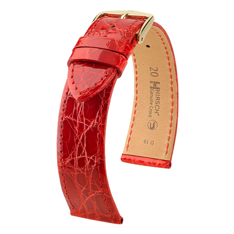 Bracelet de montre Genuine Croco Rouge 0180820 - Hirsch