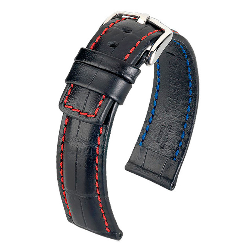 Bracelet de montre Grand Duke Noir/Rouge 0252850 - Hirsch