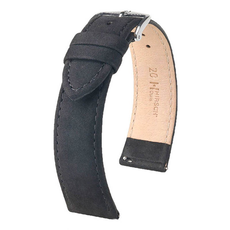 Bracelet de montre Osiris Nubuck noir 03433050 - Hirsch