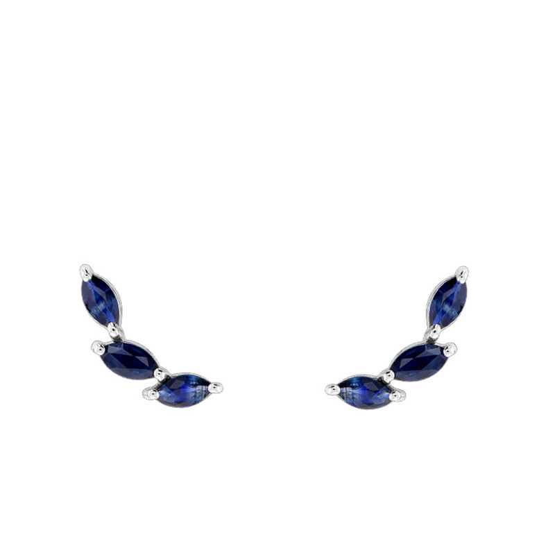 PROMO Boucles d'Oreilles en Or blanc & Saphirs - Aurora OCARAT.COM BIJOUTERIE N°1