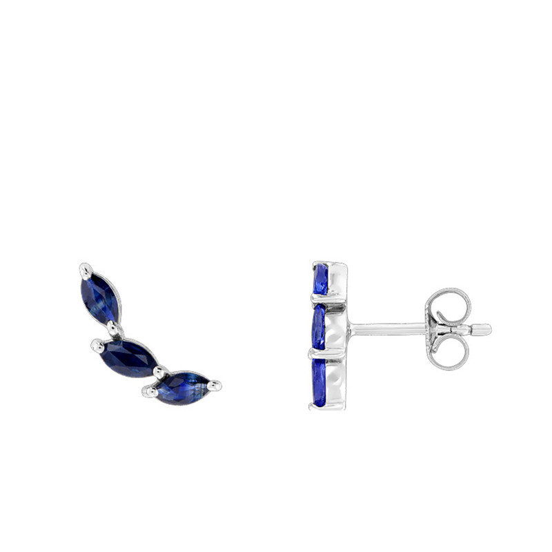 PROMO Boucles d'Oreilles en Or blanc & Saphirs - Aurora OCARAT.COM BIJOUTERIE N°1