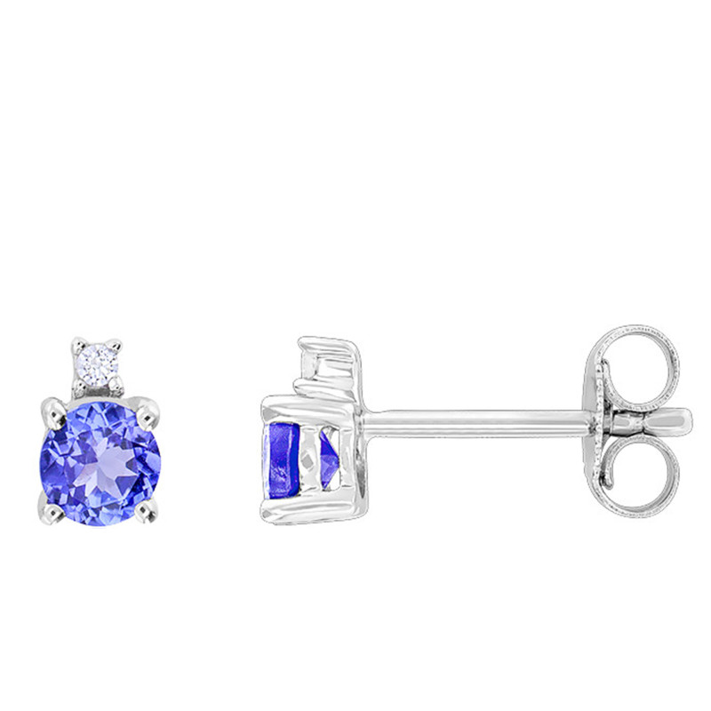 PROMO Boucles d'Oreilles en Or Blanc & Diamant et Tanzanite - Aurora OCARAT.COM BIJOUTERIE N°1