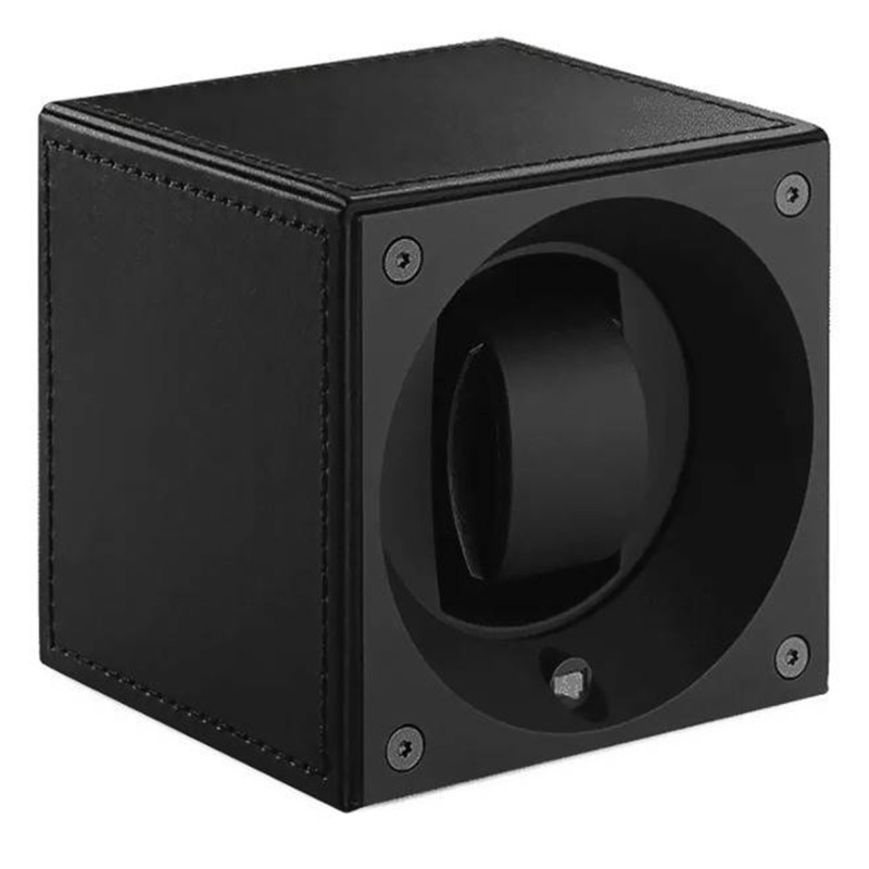 Remontoir Masterbox Leather - Black Leather & Black Stitches - SwissKubik