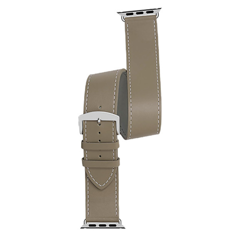 Bracelet de montre Apple Watch Manhattan Double Tour Étoupe 3023840DT02 - Bracelet Rochet