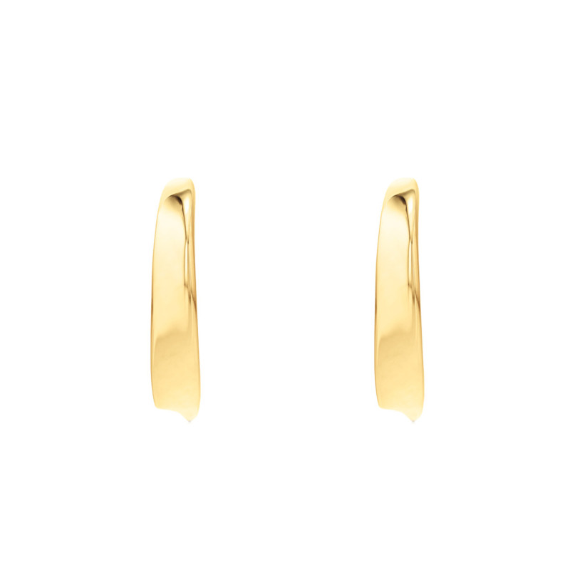 Boucles d'Oreilles Créoles Ethereal Metals en Acier Doré, Diamètre 30 cm - 35000534 - Calvin Klein