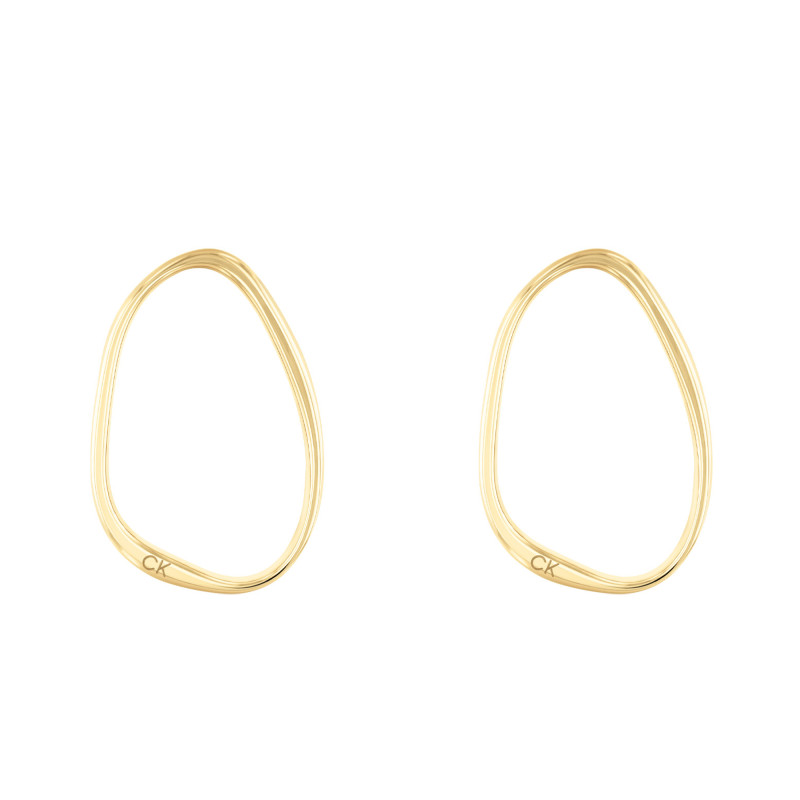 Boucles d'Oreilles Elongated Drops en Acier Doré - 35000451 - Calvin Klein