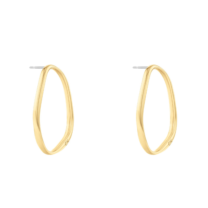 Boucles d'Oreilles Elongated Drops en Acier Doré - 35000451 - Calvin Klein