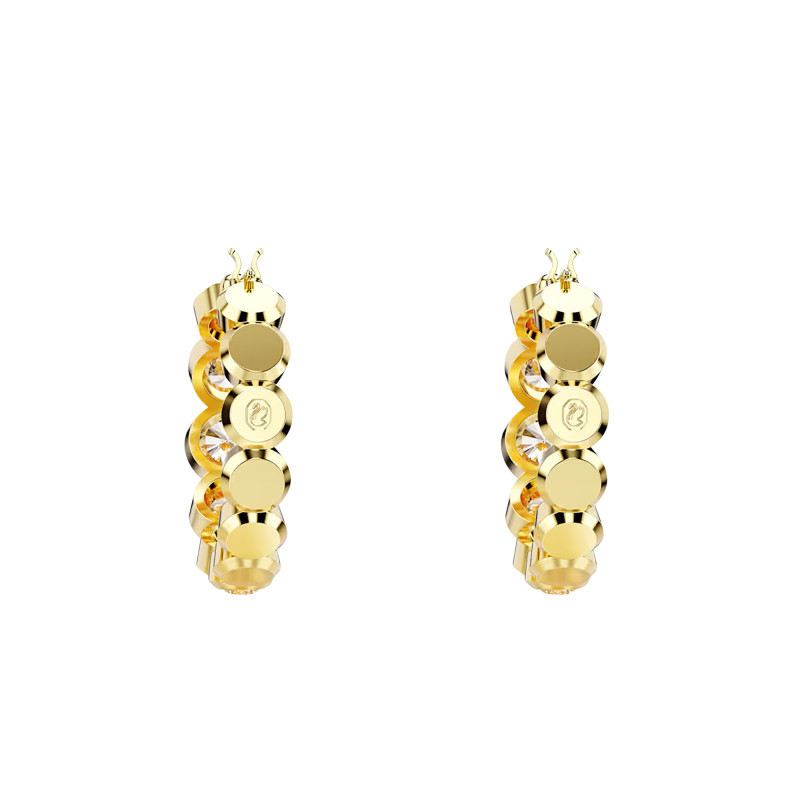 PROMO Boucles d'Oreilles Créoles Imber en Métal Doré & Cristaux Blancs, Diamètre 24 mm - 5711483 - Swarovski OCARAT.COM BIJOUTERIE N°1