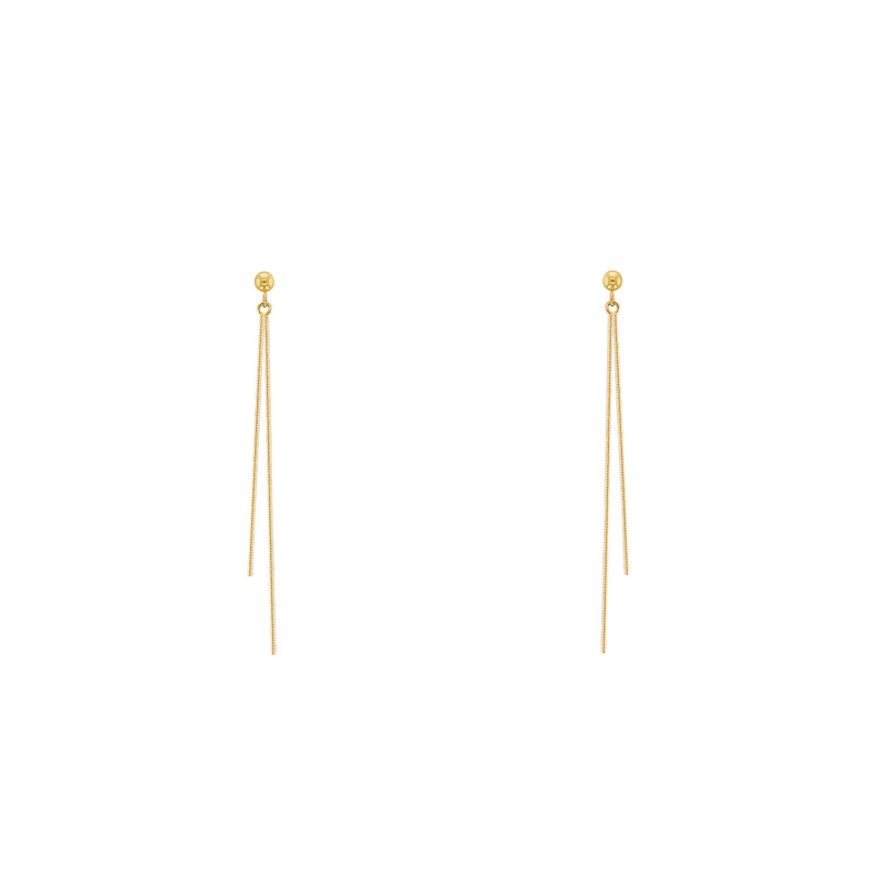 Boucles d'Oreilles Chaîne en Or Jaune 750 - Ocarat