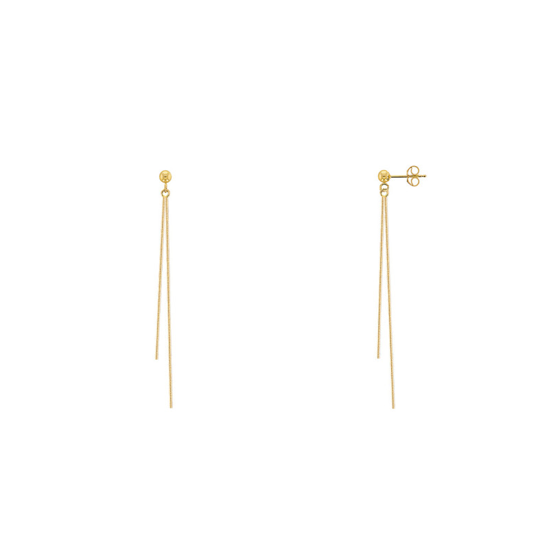 Boucles d'Oreilles Chaîne en Or Jaune 750 - Ocarat