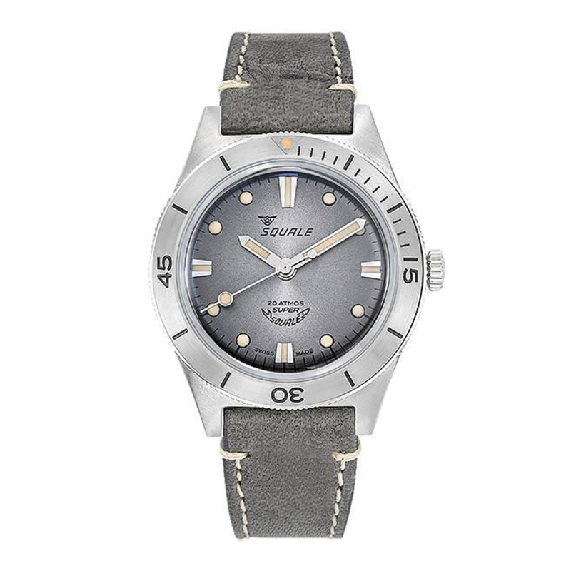 Montre Super-Squale Sunray Grey Leather SUPERSSG.PG - Squale