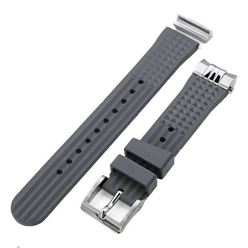 Bracelet de montre MiLTAT L01-FKM06H-20A18PBU66 Gris 20mm - Strapcode