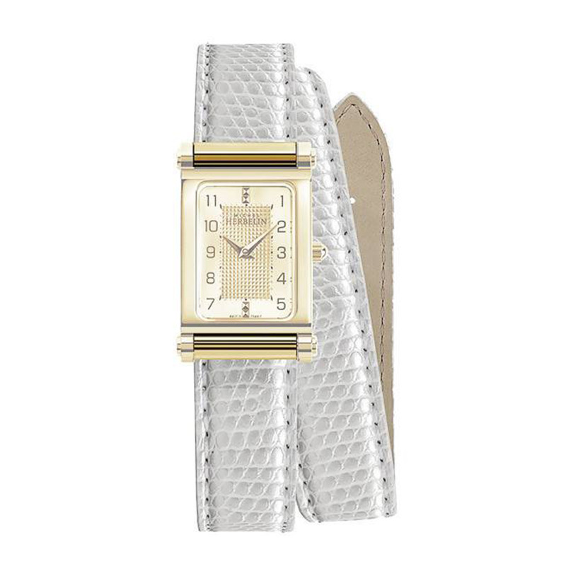 Bracelet Iguana Blanc Double BRAC.17048.81/P - Herbelin