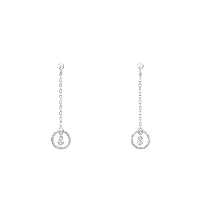 PROMO Boucles d'Oreilles Pendantes Angélique en Argent & Diamant - La Garçonne Diamant OCARAT.COM BIJOUTERIE N°1