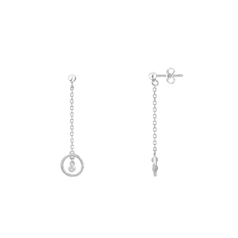 PROMO Boucles d'Oreilles Pendantes Angélique en Argent & Diamant - La Garçonne Diamant OCARAT.COM BIJOUTERIE N°1