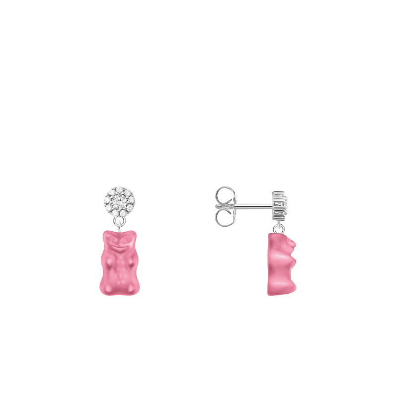 Boucles d'Oreilles Haribo Rose en Argent 925 & Oxydes de Zirconium Blancs - H2330-052-9 - Thomas Sabo