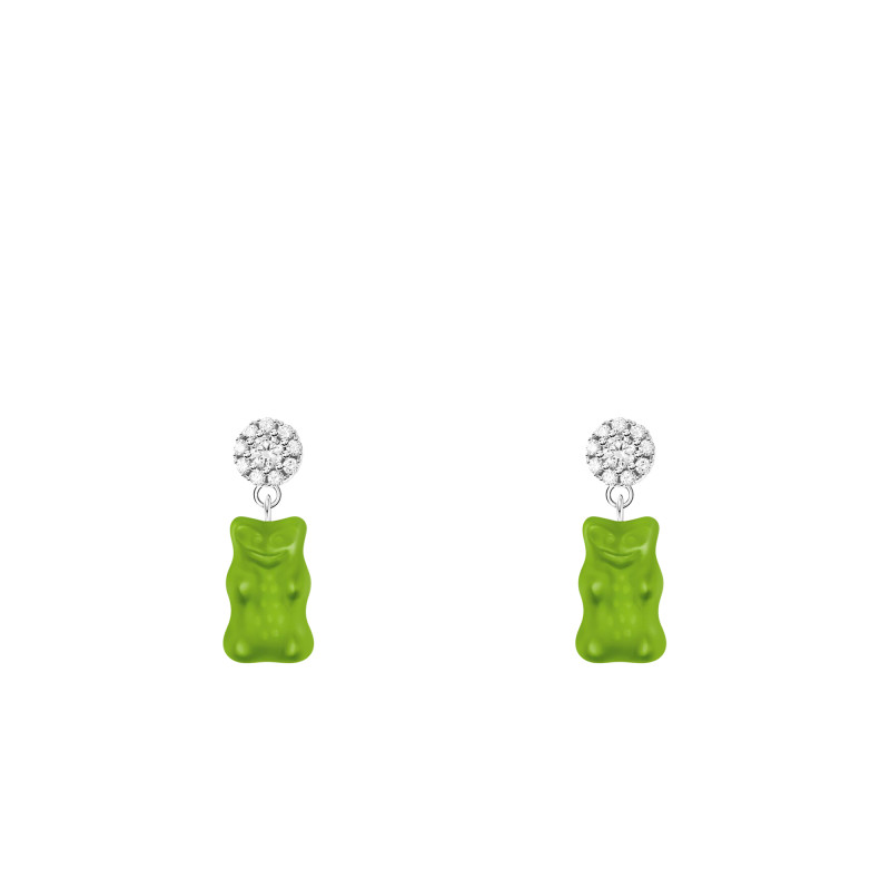 PROMO Boucles d'Oreilles Haribo Vert en Argent 925 & Oxydes de Zirconium Blancs - H2330-052-6 - Thomas Sabo OCARAT.COM BIJOUTERIE N°1