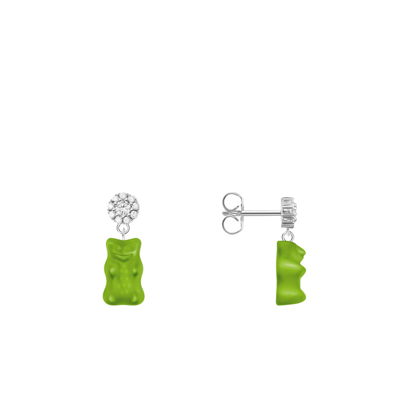 PROMO Boucles d'Oreilles Haribo Vert en Argent 925 & Oxydes de Zirconium Blancs - H2330-052-6 - Thomas Sabo OCARAT.COM BIJOUTERIE N°1