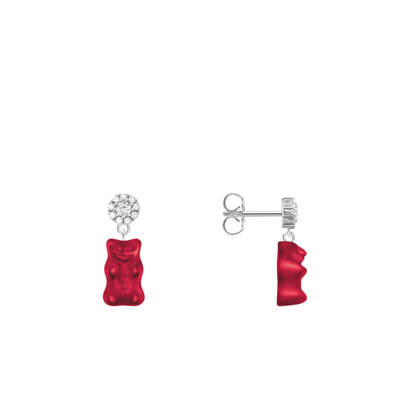 Boucles d'Oreilles Haribo Rouge en Argent 925 & Oxydes de Zirconium Blancs - H2330-052-10 - Thomas Sabo