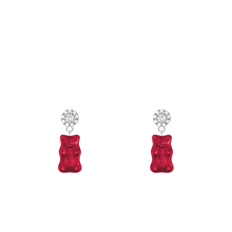 Boucles d'Oreilles Haribo Rouge en Argent 925 & Oxydes de Zirconium Blancs - H2330-052-10 - Thomas Sabo