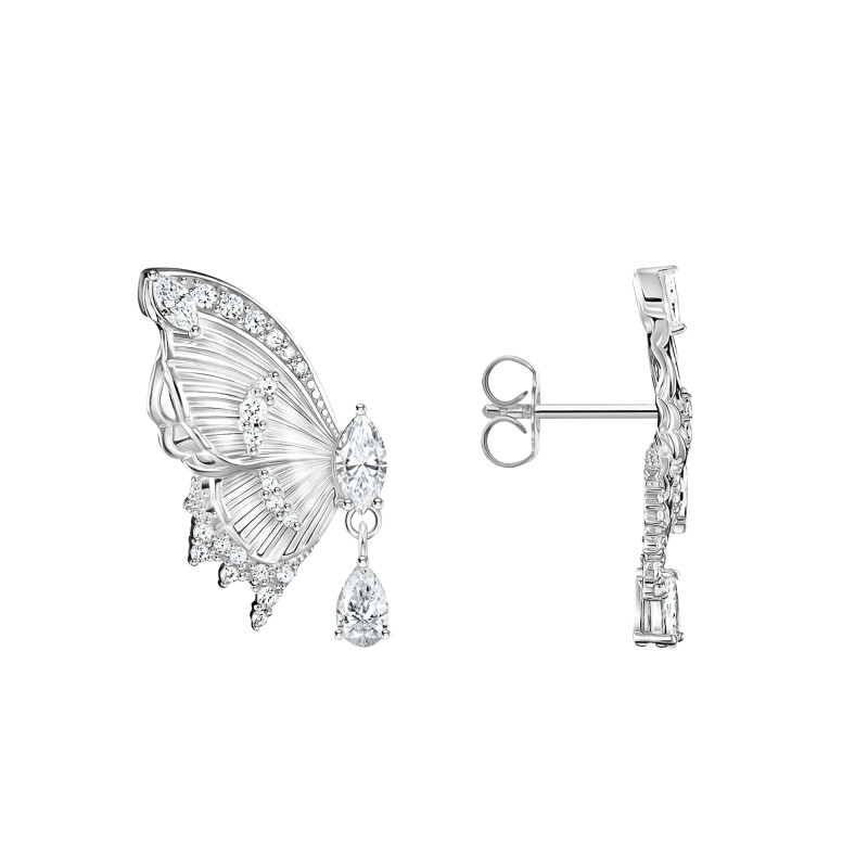 Boucles d'Oreilles Butterfly Paradise Papillon en Argent 925 & Oxydes de Zirconium Blancs - H2328-051-14 - Thomas Sabo