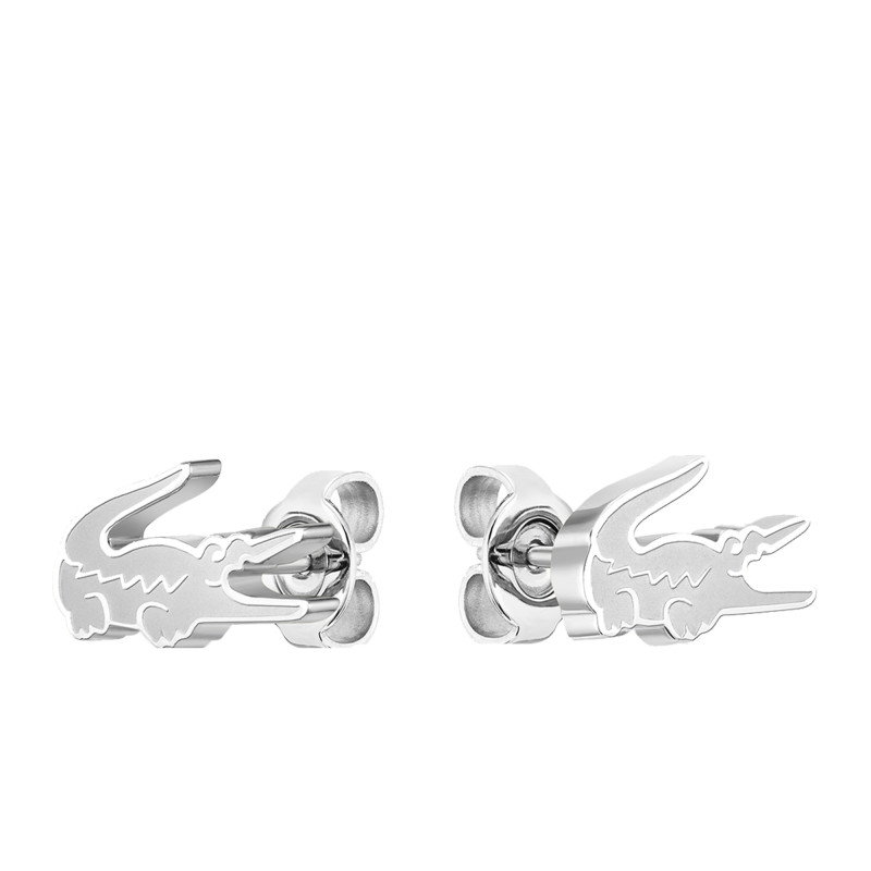 PROMO Boucles d'Oreilles Puces Crocodile Lacoste en Acier - Lacoste OCARAT.COM BIJOUTERIE N°1