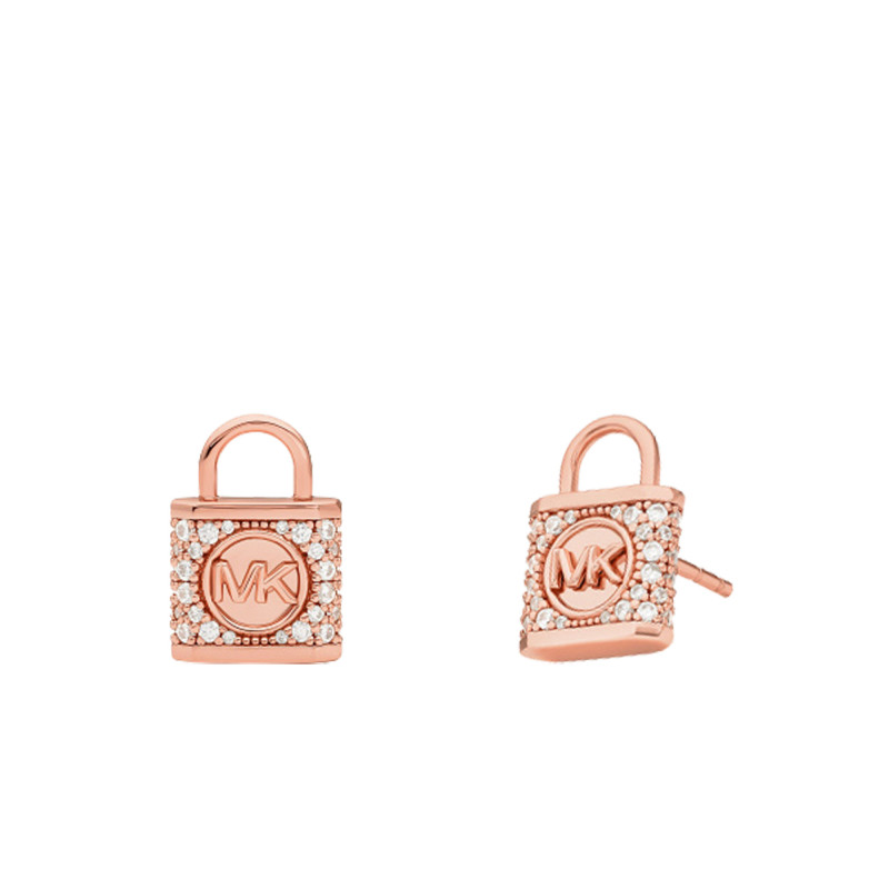 PROMO Boucles d'Oreilles Puces Cadenas en Argent 925 & Oxydes de Zirconium - Michael Kors OCARAT.COM BIJOUTERIE N°1
