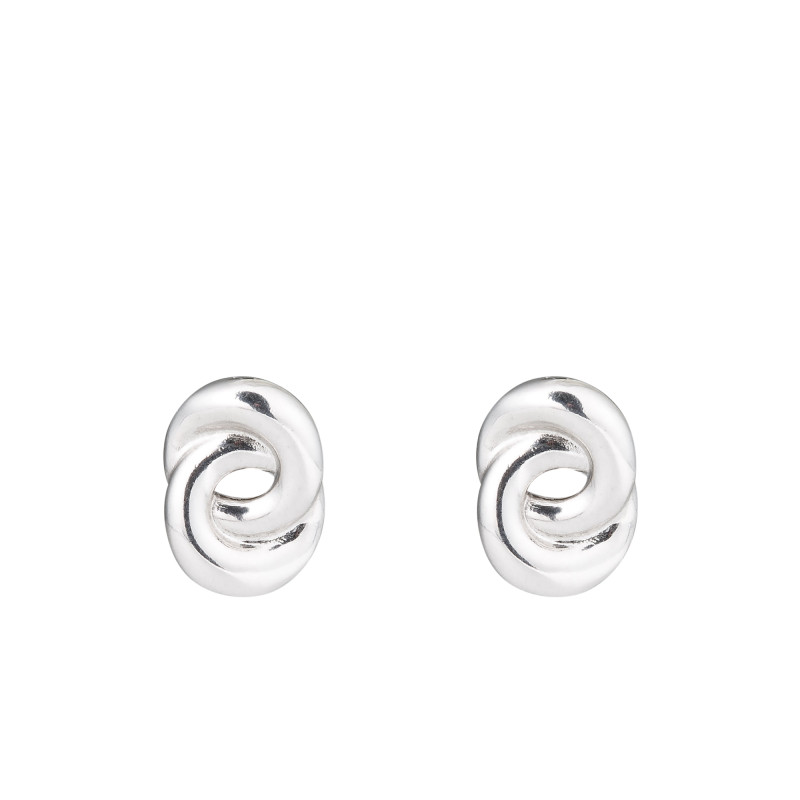 Boucles d'Oreilles Anneaux Entrelacés Vérona en Argent 925 - Una Storia