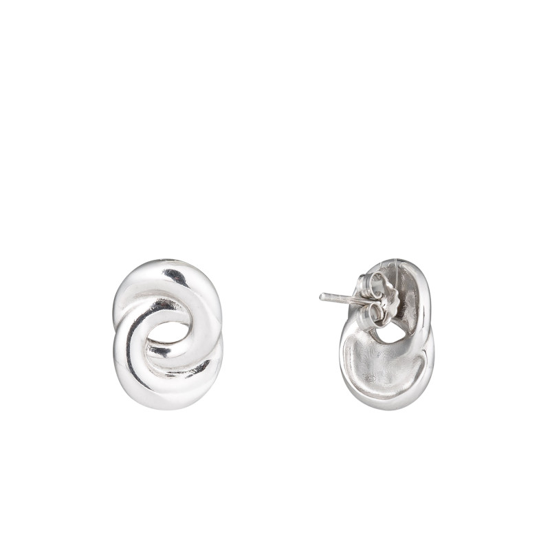 Boucles d'Oreilles Anneaux Entrelacés Vérona en Argent 925 - Una Storia