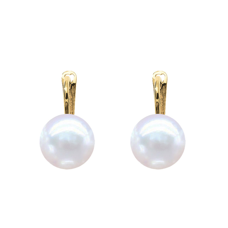 PROMO Boucles d'Oreilles Dormeuses en Or 750 & Perles d'Eau Douce 7/8 mm - Négoce-îles OCARAT.COM BIJOUTERIE N°1