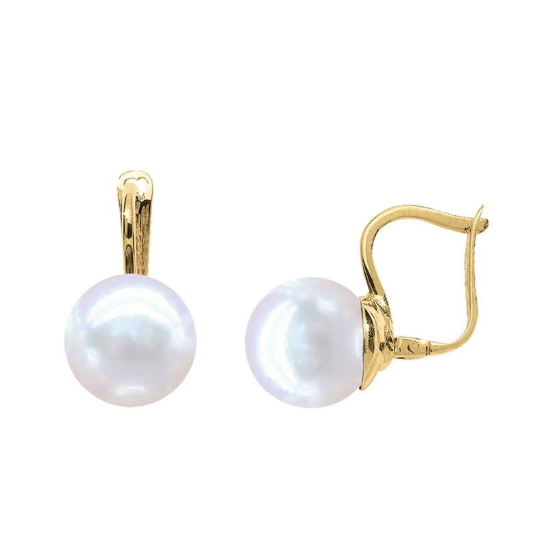 PROMO Boucles d'Oreilles Dormeuses en Or 750 & Perles d'Eau Douce 7/8 mm - Négoce-îles OCARAT.COM BIJOUTERIE N°1