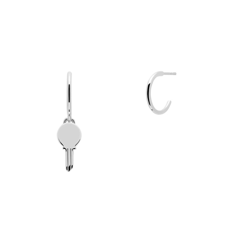PROMO Boucles d'oreilles Clé Eternum, en Argent (AR02-363-U), Diamètre 12 mm - Pdpaola OCARAT.COM BIJOUTERIE N°1
