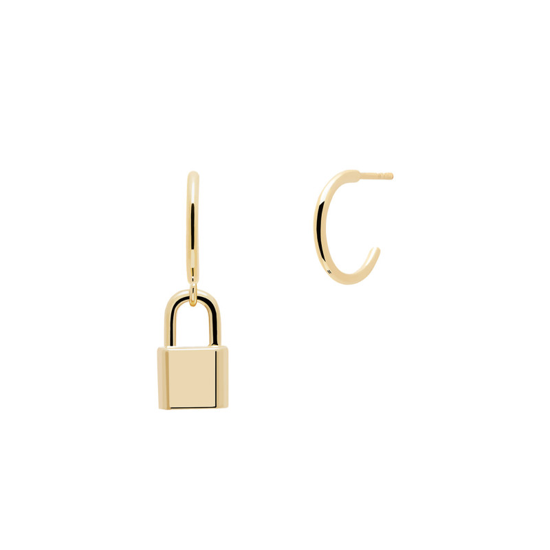 PROMO Boucles d'Oreilles Cadenas Bond en Plaqué Or Jaune, Diamètre 12 mm - AR01-349-U - Pdpaola OCARAT.COM BIJOUTERIE N°1