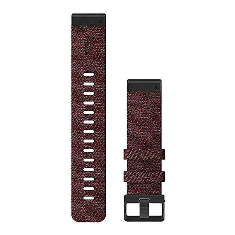 Bracelet de montre QuickFit Nylon Rouge chiné - Garmin