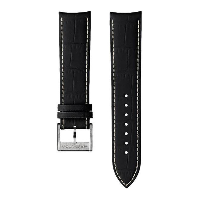 Bracelet de montre Cuir Jazzmaster Noir 22mm H6003751051 - Hamilton