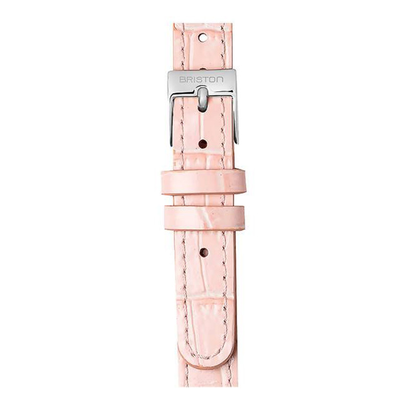 Bracelet Cuir 12 mm rose, Longueur 180 mm, Boucle argentée - Briston