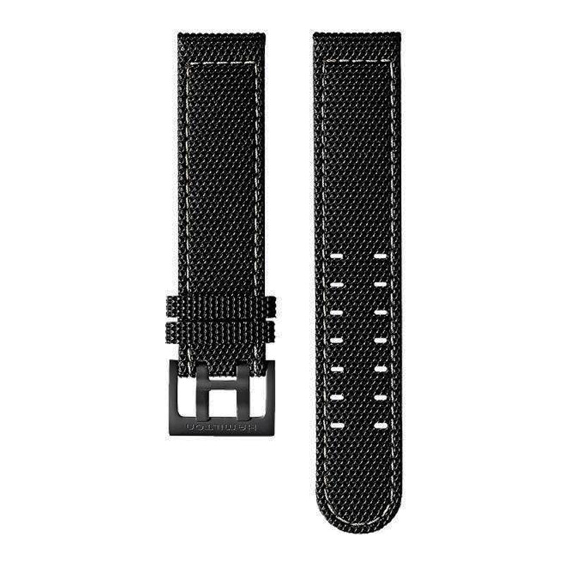 Bracelet de montre Khaki Field Noir 20mm H6007051131 - Hamilton