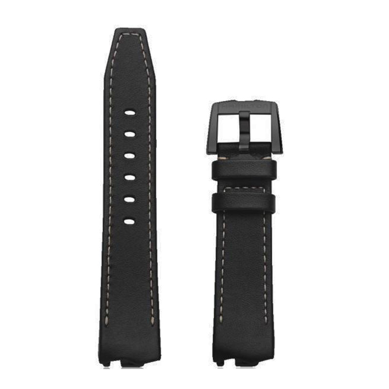 Bracelet de montre Ventura Cuir Noir H690245104 - Hamilton