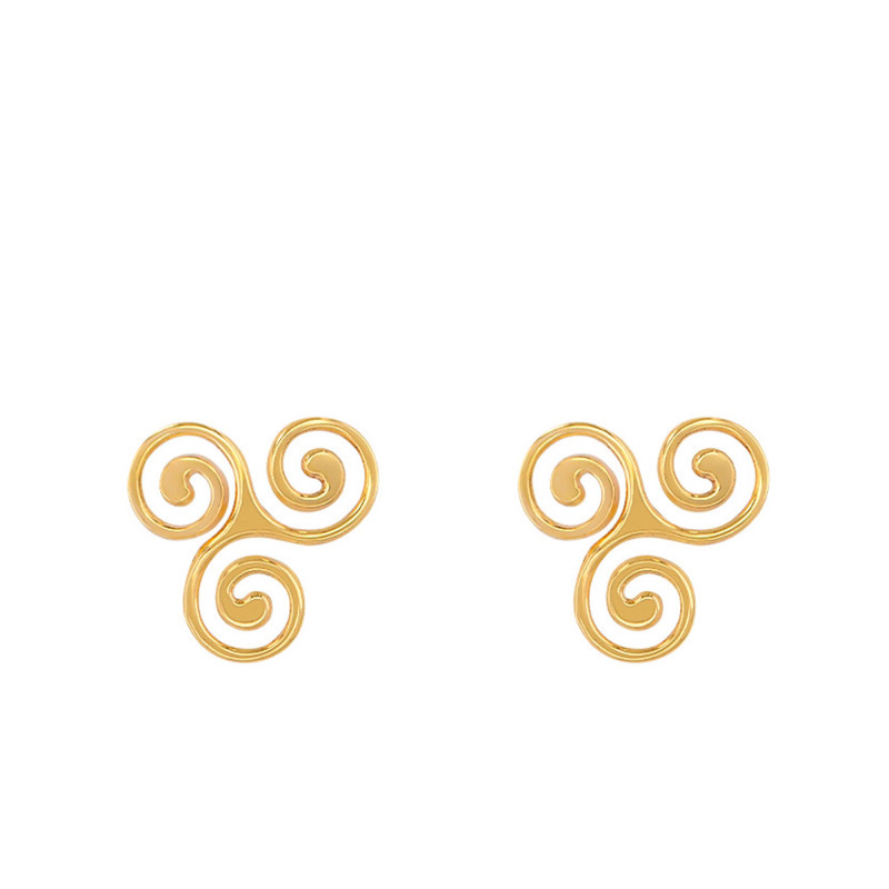 Boucles d'Oreilles Triskel en Or Jaune 375 ou 750 - Rosatella