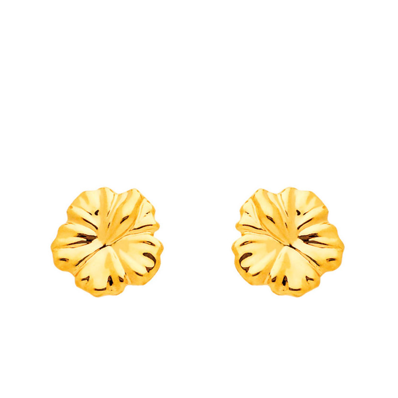 Boucles d'Oreilles Vis Hibiscus - Rosatella