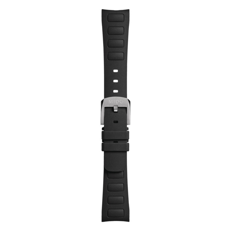 Bracelet de montre Multifort TV 35 caoutchouc noir - Mido