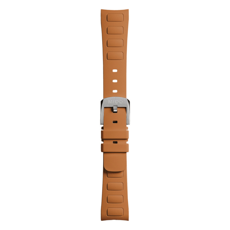 Bracelet de montre Multifort TV 35 caoutchouc orange - Mido