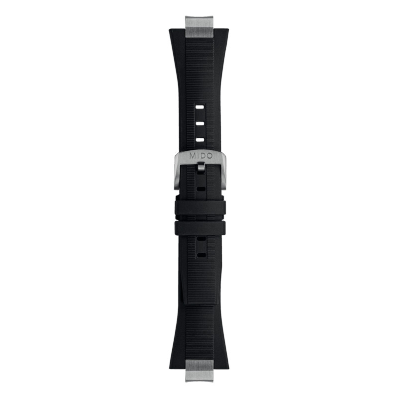 Bracelet de montre Multifort 8 Two Crowns caoutchouc noir - Mido