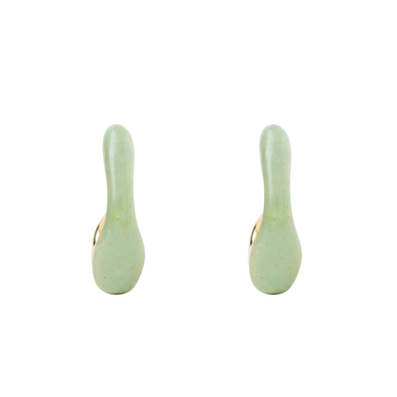 PROMO Boucles d'Oreilles Créoles Brisa en Argent Doré & Aventurine Verte - AR01-D52 - Pdpaola OCARAT.COM BIJOUTERIE N°1