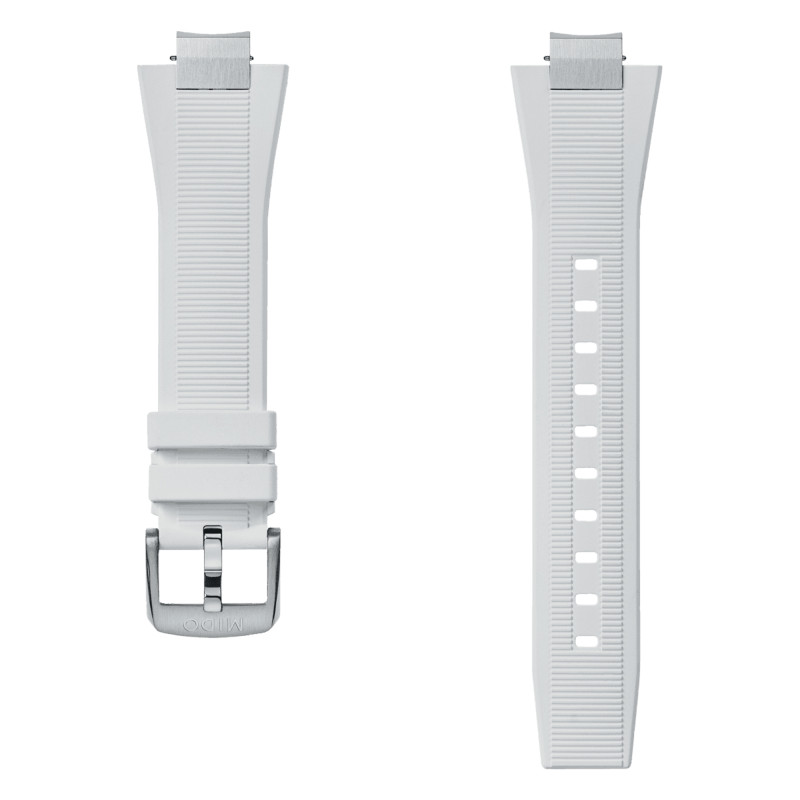 Bracelet de montre Multifort 8 Two Crowns caoutchouc blanc - Mido